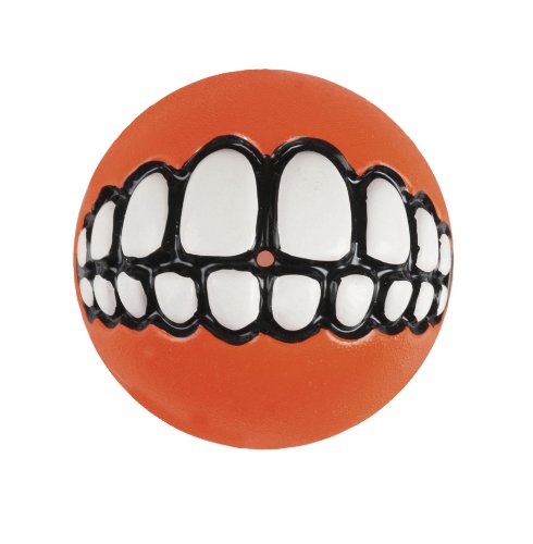 Rogz Fun Dog Treat Ball in various sizes and colors, Large, Orange