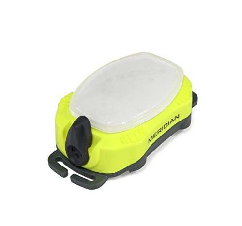 Princeton Tec Meridian Clip-On LED Strobe Beacon Light with 100 Lumens, Emergency Rescue Light and Personal Locator Beacon, Neon Yellow, New Version