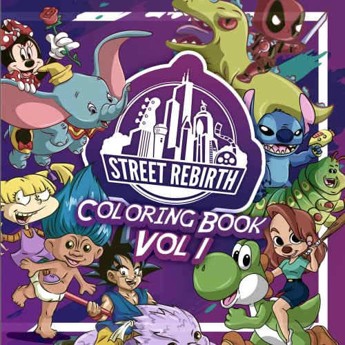 Street Rebirth Coloring Book Vol 1 - Quotes And Coloring - 28 Designs To Color, 14 Quotes - 10x10 Size