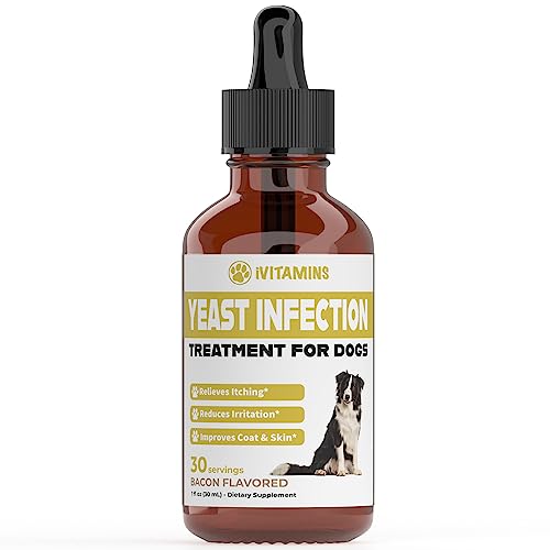 Natural Yeast Infection Treatment for Dogs | Supports Healthy Itch Relief, Inflammation Relief, Allergy Relief & More | Dog Yeast Ear Infection Treatment | Dog Itch Relief | Dog Allergy Relief