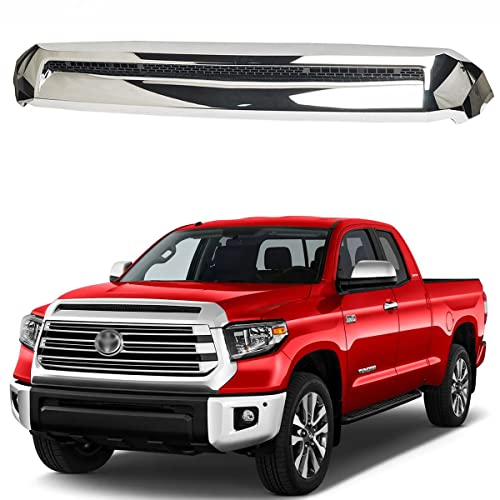 Chrome Front Upper Hood Bulge Molding Grille Trim Compatible with 2014-2021 Tundra