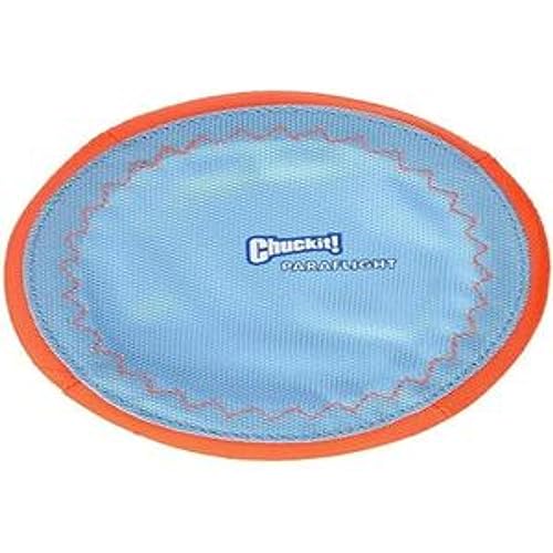 ChuckIt! Paraflight Flying Disc Dog Toy, Small (6.75"), Orange And Blue