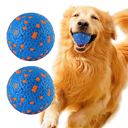 Farish 2PCS Dog Balls, Tennis Balls for Dogs Fetch&Chase, Water Floats Toy Balls for Dogs, Dog Ball for Aggressive Chewers, Safe to Mouth, Suit for Alll Breeds, Large Medium Small Dogs Puppy