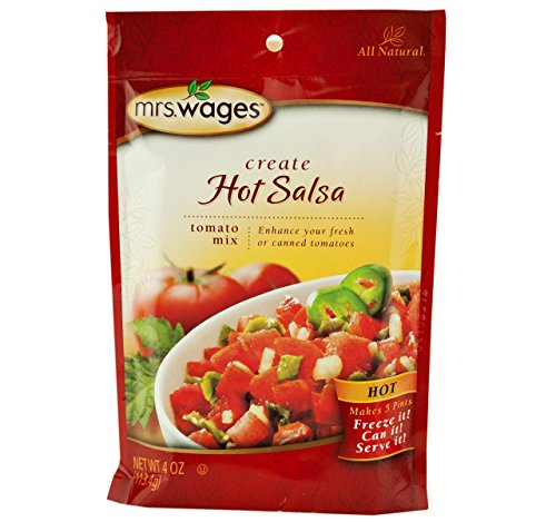 Mrs. Wages Hot Salsa Tomato Seasoning Mix, 4 Oz. Pouch