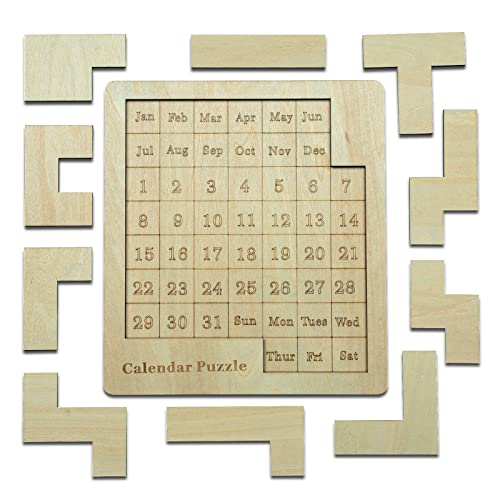 Calendar Puzzle - Daily Calendar Puzzle Wooden,365 Days Date Puzzle,Puzzle Advent CalendarSize9.8 x 7.8inch