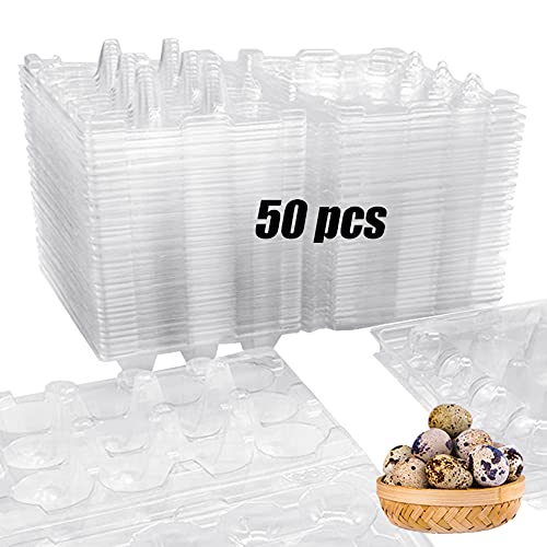 50 Pcs Quail Egg Cartons,12 Grids Small Egg Storage Holders,Quail Eggs Bulk Carton Trays for Small Eggs,Quail,Pheasant,Pigeon Eggs