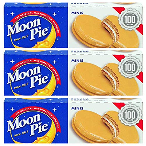 Moon Pie -Mini's 3 Boxes of - Banana - 6 pie's per box, 3 Boxes 18 pies total
