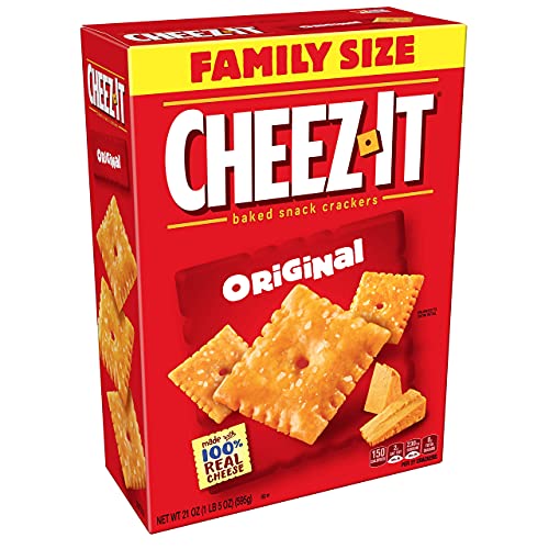 Cheez-It Baked Original Cheese Crackers Family Size, 21 Oz. - SET OF 3