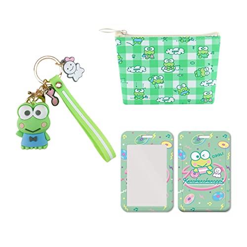 AWKEM Cartoon Gift Set for Girl-Kaychain,ID Card Holder,Wallet