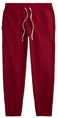 Polo Ralph Lauren Men's Athletic Fleece Elastic Band Bottom Sweatpants (M, Redwine) Red Wine