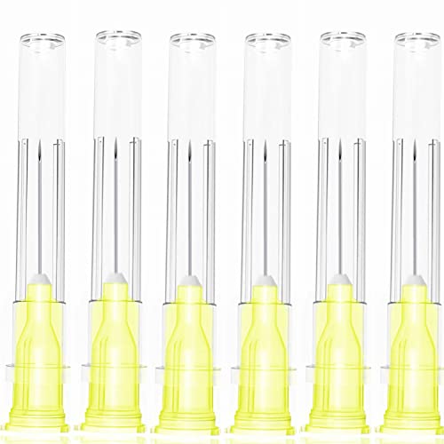 100 Pack 30Ga 1/2 Inch Stainless Steel Dispensing Lab Tools Accessories for Scientific Labs, Measuring and Refilling, Individually Wrapped