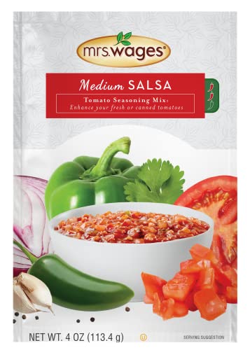 Mrs. Wages Medium Spicy Salsa Seasoning Mix, 4 Oz (Pack of 6)