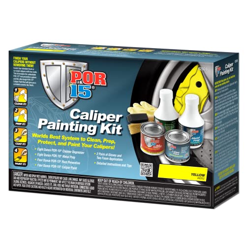 POR-15 Caliper Painting Kit, Clean, Prep and Paint Brake Calipers, Yellow