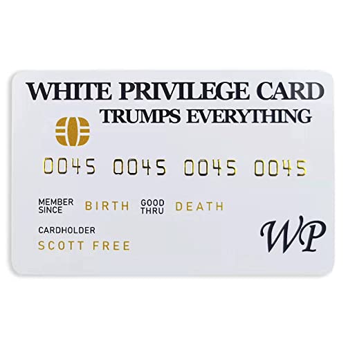 TaikaoQi White Privilege Cards Trumps everything funny card Joke Wallet Inspirational Cards (6) For Father's Day