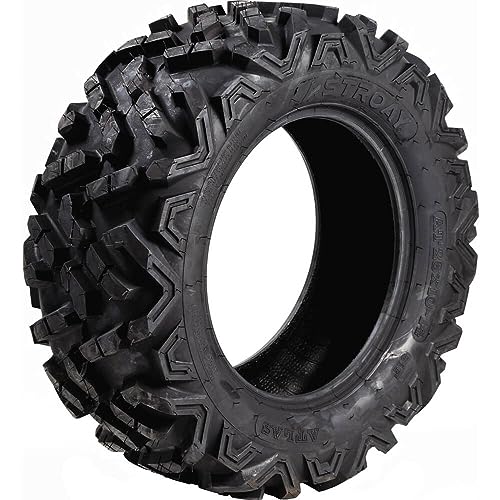 Astroay Atlas 27x9-14 Utility ATV/UTV All-Terrain Tire 6-Ply Bias Construction Non-Directional Tread Pattern For Durability, Grip, and Traction Off-Roading