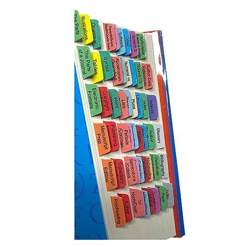 Book Tabs for The Chicago Manual of Style 2023 17th Edition. Laminated, Color-Coded, and Removable Tabs (Book not Included)
