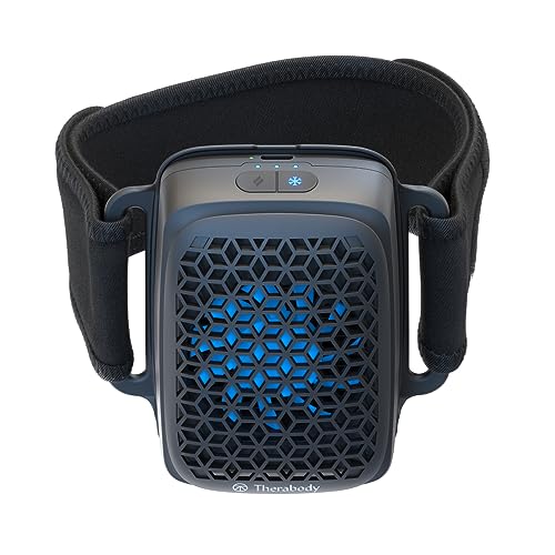 Therabody RecoveryTherm Cube Instant Heat, Cold and Contrast Therapy for Pain Relief, Aches and Pains, and Muscle Recovery - Portable Hands Free Cryotherapy Machine with Cold Compress & Heating Pad