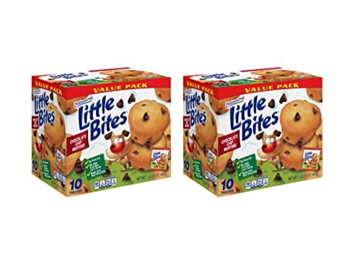Entenmann's Little Bites Chocolate Chip Mini Muffins | 2 pack (20 pouches total)