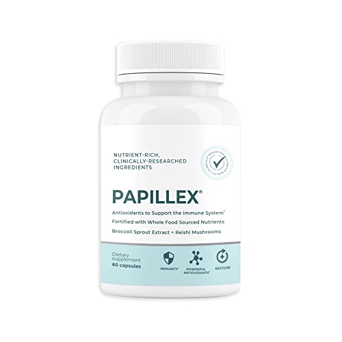 Dietary Supplement Tablets by Papillex - All Natural Immune Support - Immunity Defense - Best Immune System Booster - Organic 60 Capsules Bottle (Single Bottle)