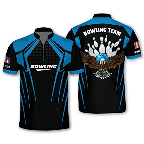 LASFOUR Custom 3D Bowling Jersey for Men, Personalized Team Shirts, USA League Style3