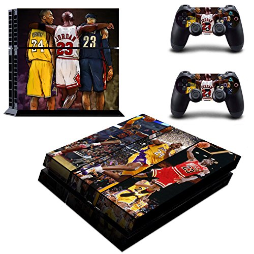 Vanknight PS4 Console Skin PS4 Controller Skins Basketball 3 Goat Video Game Console Vinyl Sticker Wrap Decal for Playstation