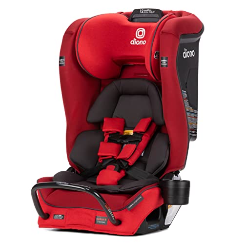 Diono Radian 3RXT SafePlus Engineering, 4-in-1 Convertible Car Seat, Rear and Forward Facing, 3 Stage -Infant Protection, 10 Years 1 Car Seat, Slim Fit 3 Across, Red Cherry