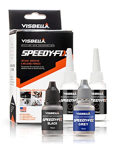 Visbella 7 Seconds Speedy Fix Strong Instant Adhesive & Filling Powders Reinforcing Dual Welding Adhesive System Waterproof Super Repair Glue Fix for Metal Surfaces & Hard Plastic Products (4)