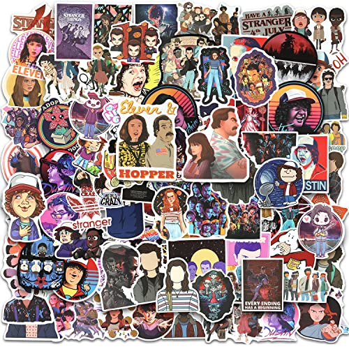 100 PCS Tv Series Stickers Season 4, Halloween Horror Stickers Decorations Decals, Water Bottle Laptop Skateboard Waterproof Stickers Pack for Teens Kids Adults