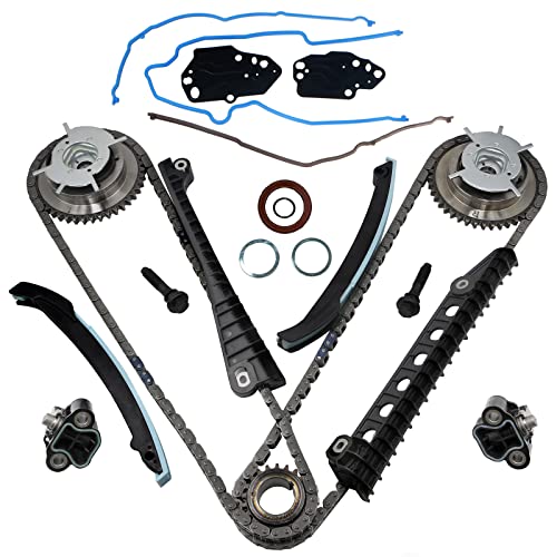 Engine Timing Chain Kit Cam Phaser Camshaft Drive Phaser Repair Kit 3R2Z-6A257-DA For 2004 2013 5.4L 3V 24 Valve Triton Ford Expedition, F-150, F-250, F-350 Super Duty, Lincoln Mark LT, Navigator