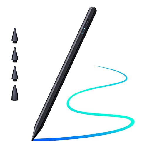 Cisteen Pro Pencil for iPad(2022-2018) with Led Indicators,Tilt Sensor Palm Rejection Stylus Pen for Apple iPad 10/9/8/7/6th Gen, iPad Air 5th/4th/3rd Gen, iPad Pro 11&12.9", iPad Mini 6/5