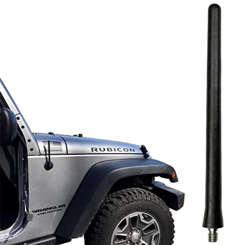 AntennaMastsRus - The Original 6 3/4 Inch Replacement Rubber Antenna Mast fits Jeep Wrangler JK - JL - Gladiator (2007-2023) Accessories - USA Stainless Steel Threading - Car Wash Proof