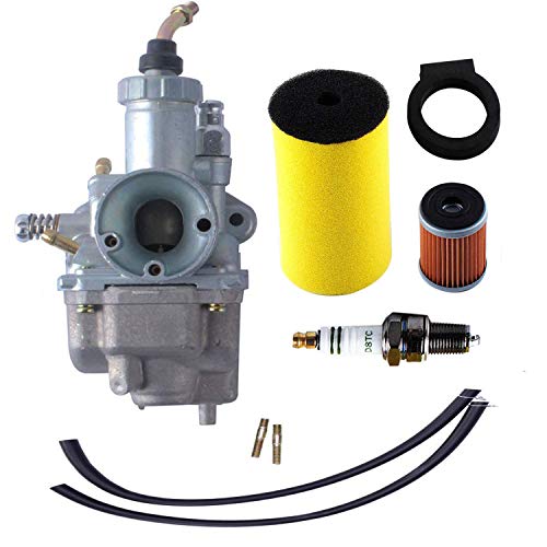 250 Carburetor for compatible with Yamaha Timberwolf YFB250 YFB250FW with 1YW-14451-00-00 Air Filter 1992-2000 YFB250D YFB250FWH YFB250FWM Oil Filter Spark Plug ATV