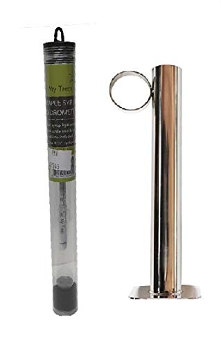 Tap My Trees VT State Tested Maple Syrup Hydrometer And Hydrometer Test Cup Bundle For Testing Maple Syrup