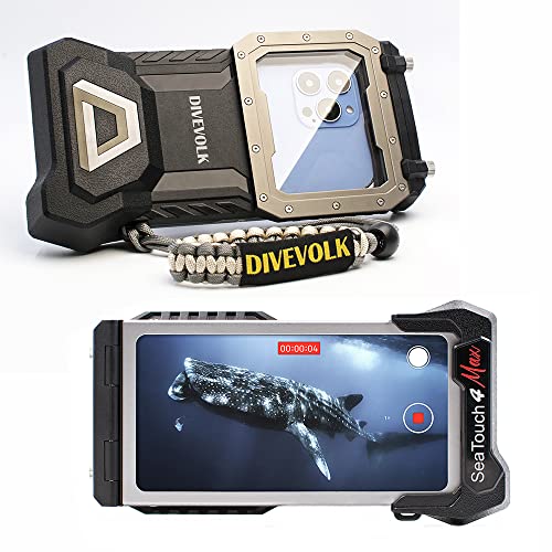 DIVEVOLK Underwater Touchscreen housing Seatouch 4 Max Diving Phone case compatiable for iPhone 12/12 Pro/12 Pro max/13/13 Pro/13 pro max