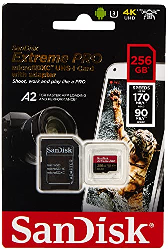 SanDisk Extreme Pro Micro SDXC UHS-I U3 A2 V30 Memory Card (256GB)