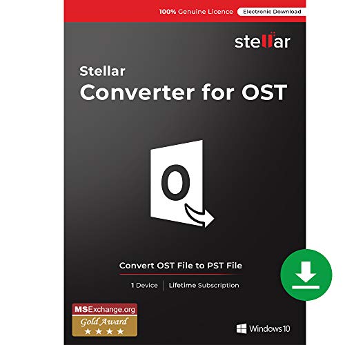 Stellar Converter for OST Software | Corporate | Convert OST to PST Files | 1 Device, Lifetime Licence | Instant Download (Email Delivery)