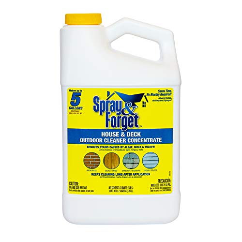 Spray & Forget SFDCH04 House & Deck Outdoor Cleaner Concentrate, 64 oz, White