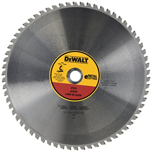 DEWALT 14-Inch Metal Cutting Blade, Ferrous Metal Cutting, 66-Tooth (DWA7747), Silver