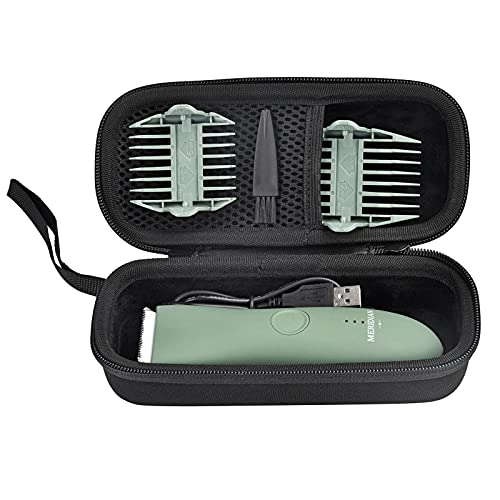 MEROM Hard Case Compatible with Meridian Shaver Electric Groin Body Trimmer, Case for Meridian Grooming, Hard Travel Storage Case for Meridian Trimmers and Accessories - Case Only