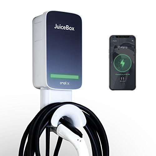 JuiceBox 40 Smart Electric Vehicle (EV) Charging Station with WiFi - 40 amp Level 2 EVSE, 25-Foot Cable, UL & Energy Star Certified, Indoor/Outdoor Use (NEMA 14-50 Plug, Gray)