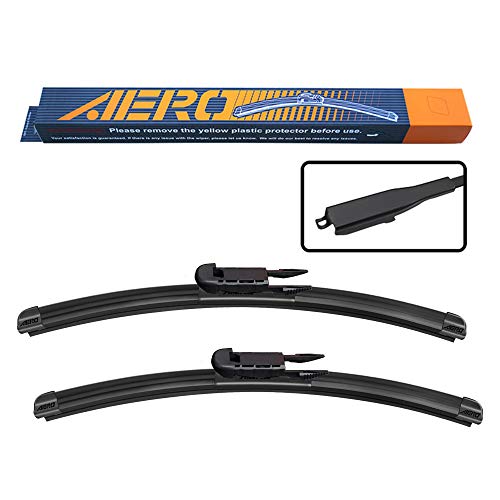 AERO Avenger 26"+22" Premium All-Season Windshield Wiper Blades with Extra Reflls OEM Replacement for Toyota Tundra 2021-2017 & 2011-2007 (Set of 2)