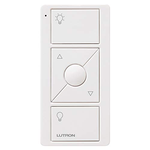 Lutron 3-Button with Raise/Lower Pico Remote for Caseta Wireless Smart Lighting Dimmer Switch, PJ2-3BRL-WH-L01R, White