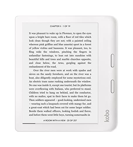 Kobo Libra 2 | eReader | 7 Glare Free Touchscreen | Waterproof | Adjustable Brightness and Color Temperature | Blue Light Reduction | eBooks | WiFi | 32GB of Storage | Carta E Ink Technology | White