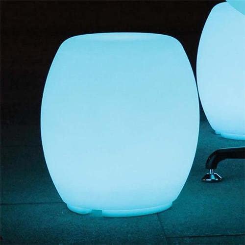 Main Access Macau: 18 Inch Color Changing LED Light Barrell Stool; Wireless, Waterproof and, Rechargeable Seating for Patio, Pool or Bar