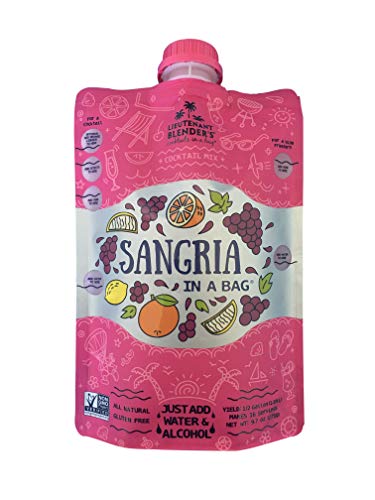 Lt. Blender's Sangria in a Bag  Wine Slushie Mixes - Each Bag Makes 1/2 Gallon of Frozen Red Sangria Mix  Non-GMO Wine Freezer Mix - Make with Wine, Liquor or as a Mocktail - (Pack of 5)