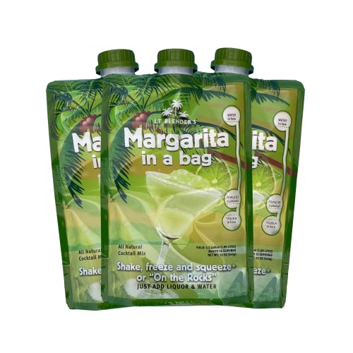 Lt. Blender's Margarita in a Bag - Margarita Mix - Each Bag Makes 1/2 Gallon of Frozen Margaritas - All Natural Cocktail Mix for Margarita Slushies - No Margarita Machine Needed - (Pack of 3)