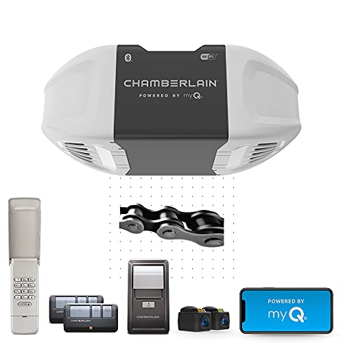 Chamberlain C2405 Smart Garage Door Opener, myQ Smartphone Controlled-Long Lasting Chain Drive