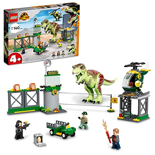 LEGO Jurassic World T. rex Dinosaur Breakout 76944 Building Toy Set; for Kids Aged 4 and up (140 Pieces)