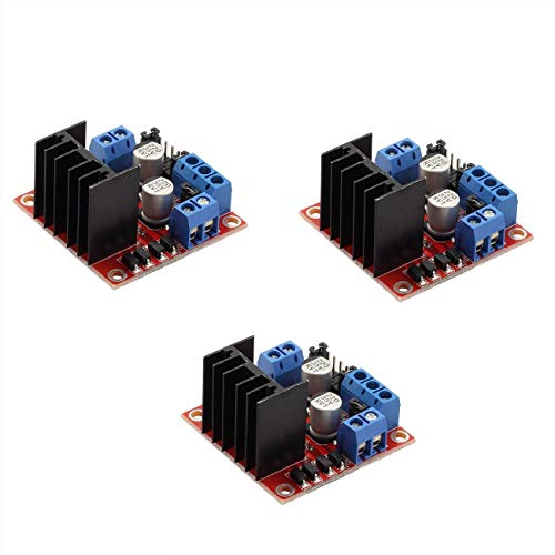 ZYAMY 3-Pack L298N Module Dual H Bridge DC Stepper Motor Drive Controller Board for Smart Car Robot