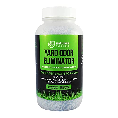 Nature's Pure Edge Yard Odor Eliminator. Perfect for Artificial Grass, Patio, Kennel, and Lawn. Instantly Removes Stool and Urine Odor. Long Lasting. Kid and Pet Safe.